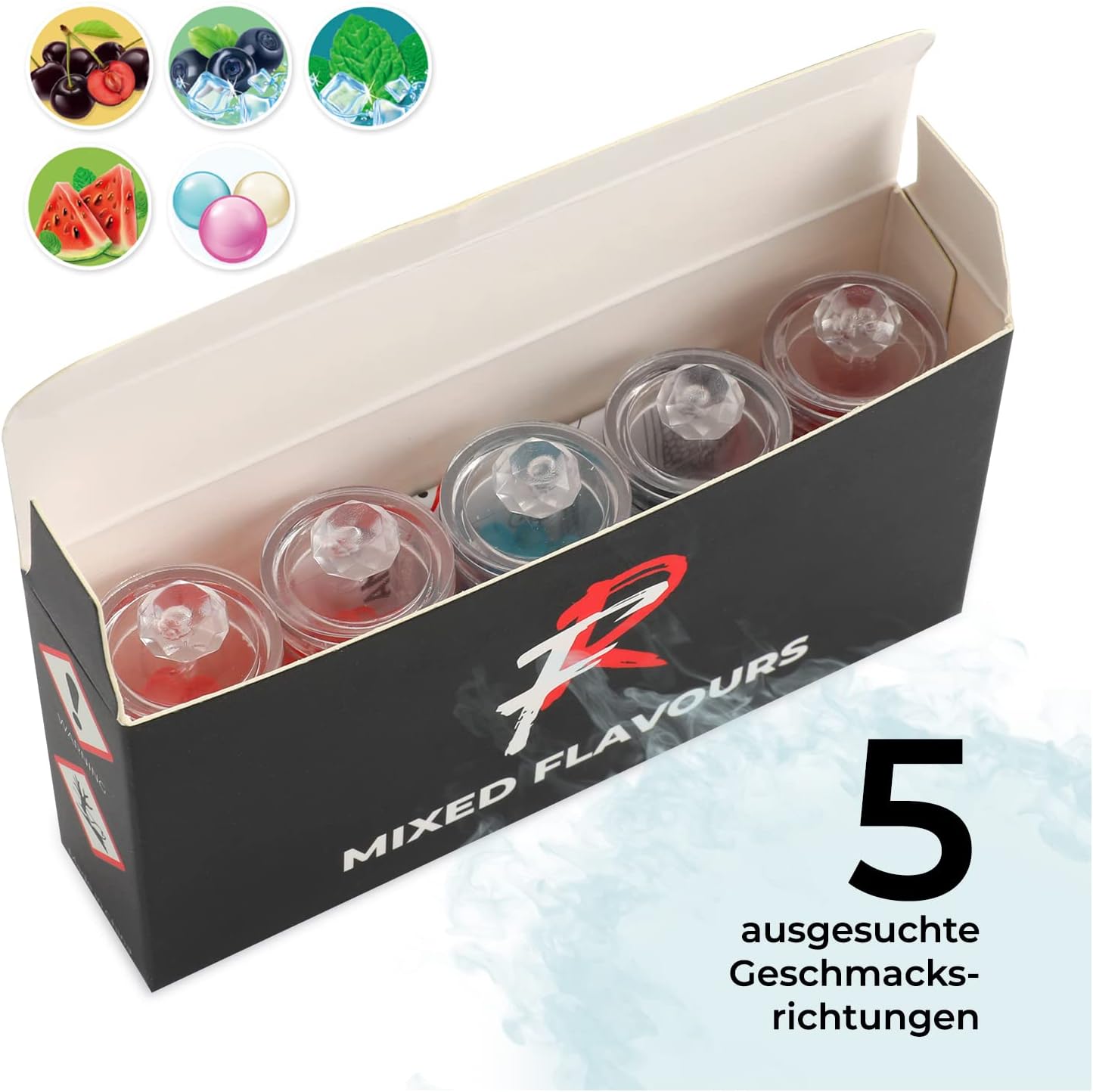 Flavouroom - Multi-Pack Cartridge Set inkl. 500 Mixed Kugeln zum Nachfüllen des Applikators I DIY 5 Geschmacksrichtungen Kapseln I Für unvergesslichen Flavour Geschmack I Aromatische Click Hülsen