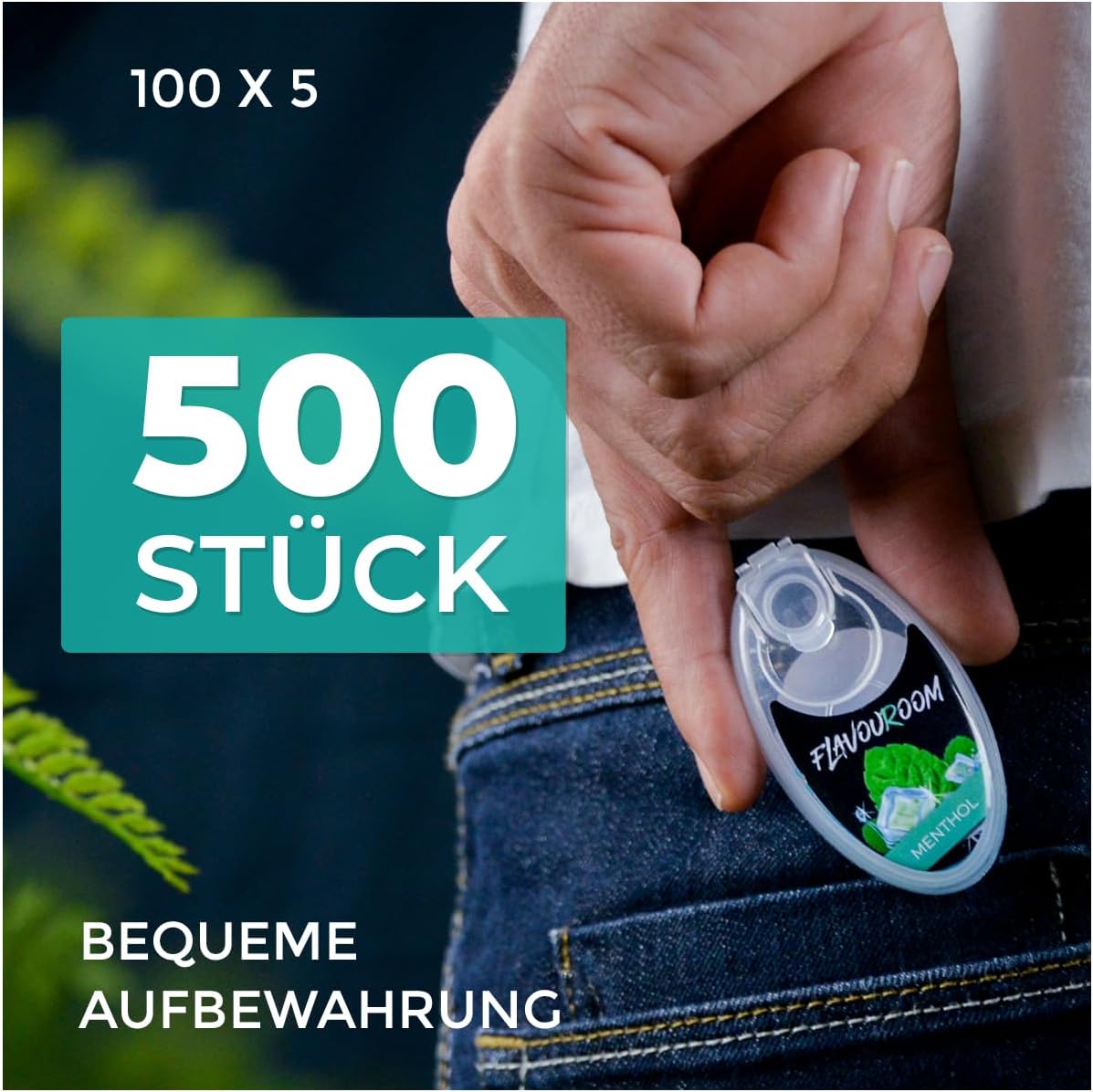 Flavouroom Aroma Click - 500 Premium Menthol Kugeln Set I Intensiver Flavour mit praktischer Box I Einfaches Einsetzen für DIY Menthol Filter Erlebnis - frischer Menthol Geschmack