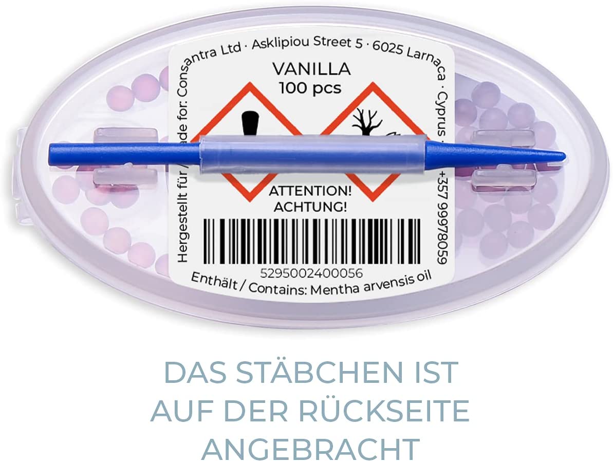 Flavouroom - Premium Aromakugeln 100er Set | DIY Aroma Kapseln Filter für unvergesslichen Flavour Geschmack | inkl. Box zur Aufbewahrung der aromatischen Click Hülsen Kugeln (Vanilla)