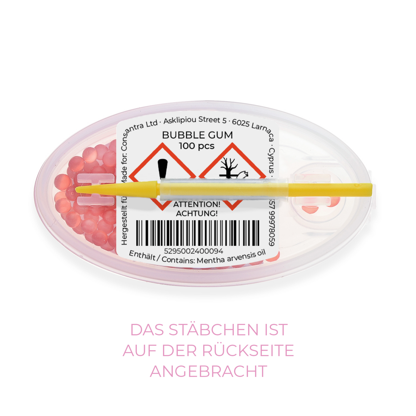 Flavouroom - Premium Aromakugeln 100er Set | DIY Aroma Kapseln Filter für unvergesslichen Flavour Geschmack | inkl. Box zur Aufbewahrung der aromatischen Click Hülsen Kugeln (Bubble Gum)