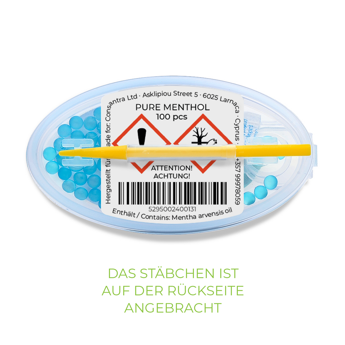 Flavouroom - Premium Aromakugeln 100er Set | DIY Aroma Kapseln Filter für unvergesslichen Flavour Geschmack | inkl. Box zur Aufbewahrung der aromatischen Click Hülsen Kugeln (Pure Menthol)