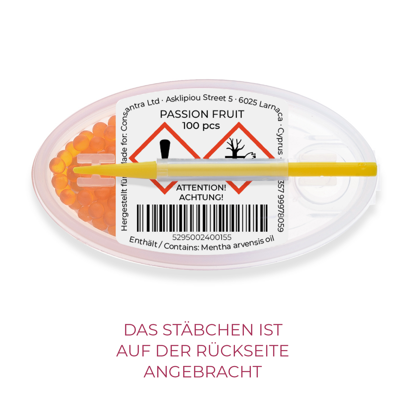 Flavouroom - Premium Aromakugeln 100er Set | DIY Aroma Kapseln Filter für unvergesslichen Flavour Geschmack | inkl. Box zur Aufbewahrung der aromatischen Click Hülsen Kugeln (Passion Fruit)
