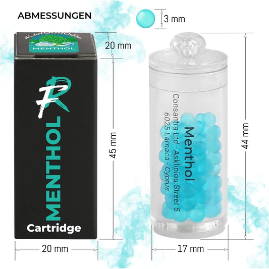 Flavouroom - Premium Cartridge inkl. 100 Menthol Kugeln zum Nachfüllen des Applikators I DIY Kapseln Filter für unvergesslichen Flavour Geschmack I aromatische Click Kugeln